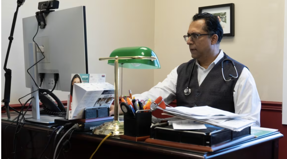 Dr. Alykhan Abdulla, a family doctor in Ottawa, describes the 2.8 per cent increase to OHIP billing rates as the equivalent of 'a bagel and coffee.' (Jean Delisle/CBC)