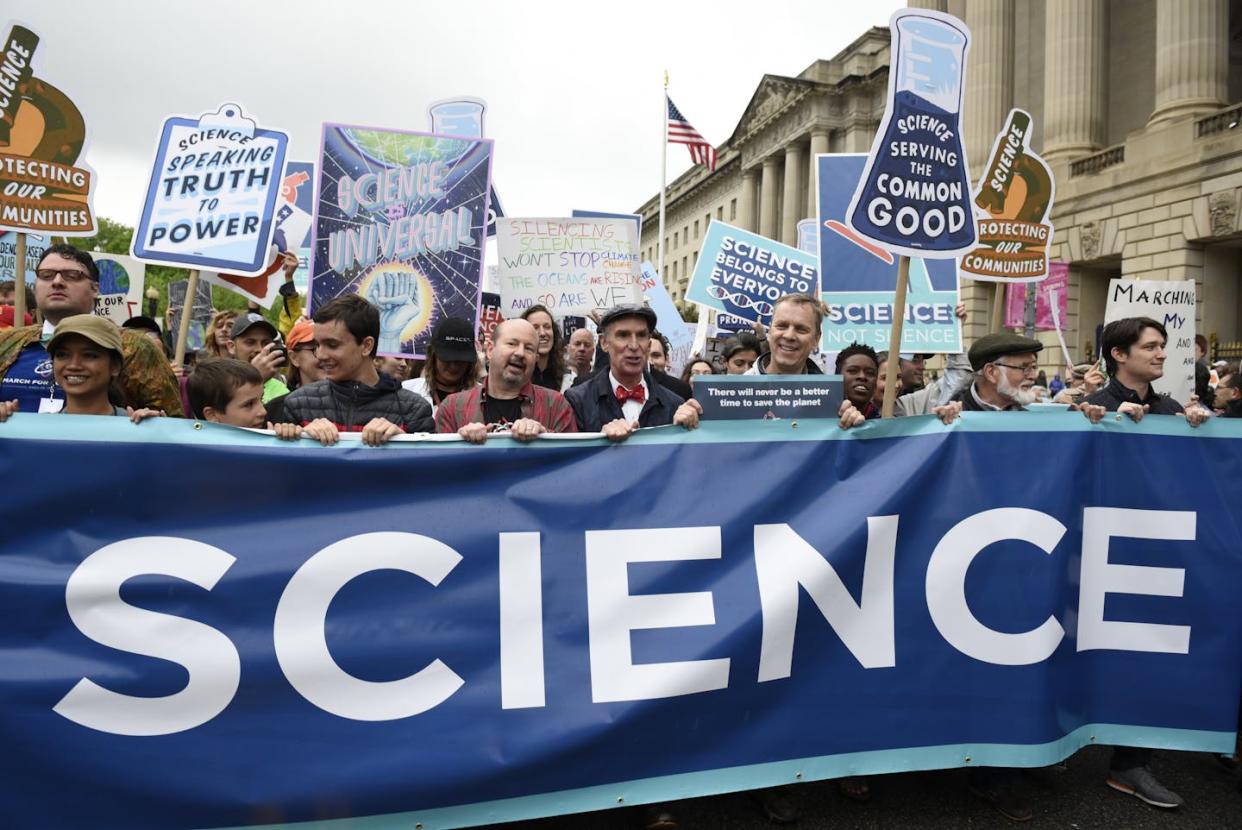 Science is again on the chopping block on Capitol Hill. <a href="https://newsroom.ap.org/detail/ScienceMarch/0403cab20ac24aeb8c568b5adadde36f/photo?Query=national%20science%20foundation&mediaType=photo&sortBy=&dateRange=Anytime&totalCount=277&digitizationType=Digitized&currentItemNo=13&vs=true&vs=true" rel="nofollow noopener" target="_blank" data-ylk="slk:AP Photo/Sait Serkan Gurbuz;elm:context_link;itc:0;sec:content-canvas" class="link ">AP Photo/Sait Serkan Gurbuz</a>