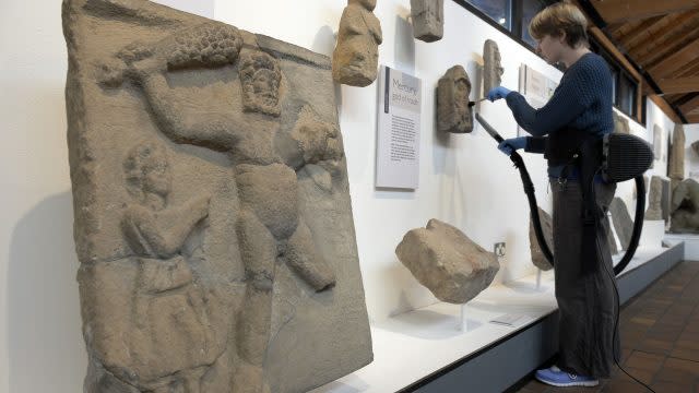 Artefacts from 2,000 years ago are on display in the Roman town of Corbridge 