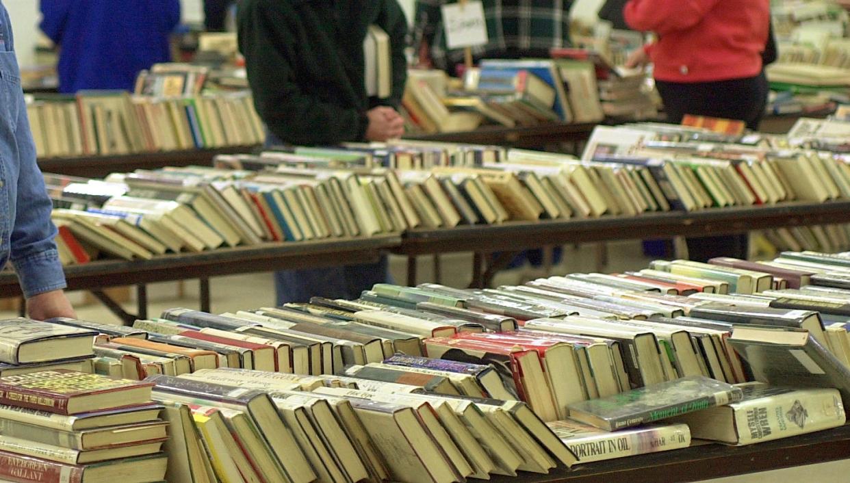 Rows of books will be available for purchase Feb. 5 during the Friends of the Guthrie Public Library used book sale.