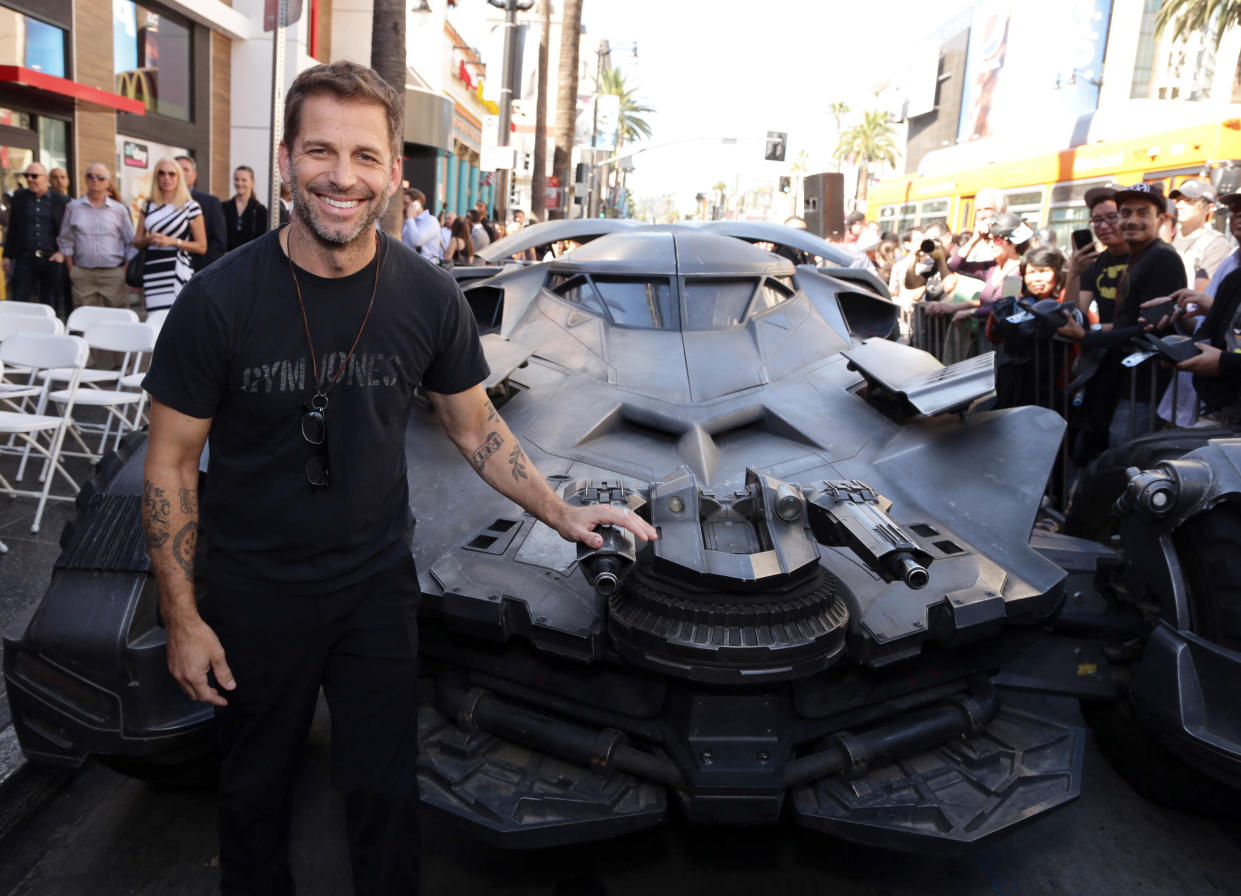 Zack Snyder seen at a ceremony honoring Batman creator Bob Kane with the 2,562nd star on The Hollywood Walk of Fame on Wednesday, October 21, 2015, in Hollywood, CA. (Photo by Eric Charbonneau/Invision for DC Comics/AP Images)