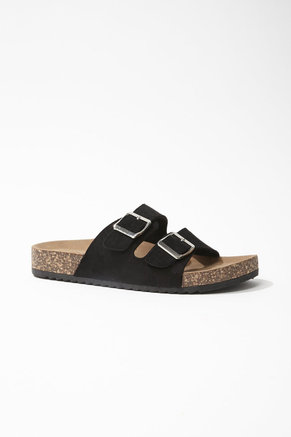 Whether you wear them with sweats and socks or with a vintage denim mini skirt, trust these faux leather sandals (available in three different colors) to keep any summer outfit casual yet undeniably chic.<br /> <br /><a href="https://yhoo.it/2VDKtty" target="_blank" rel="noopener noreferrer"><strong>Forever 21 Faux Leather Sandals, $15</strong></a>