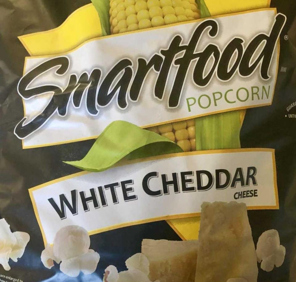 Smartfood White Cheddar Popcorn is light and flavorful.