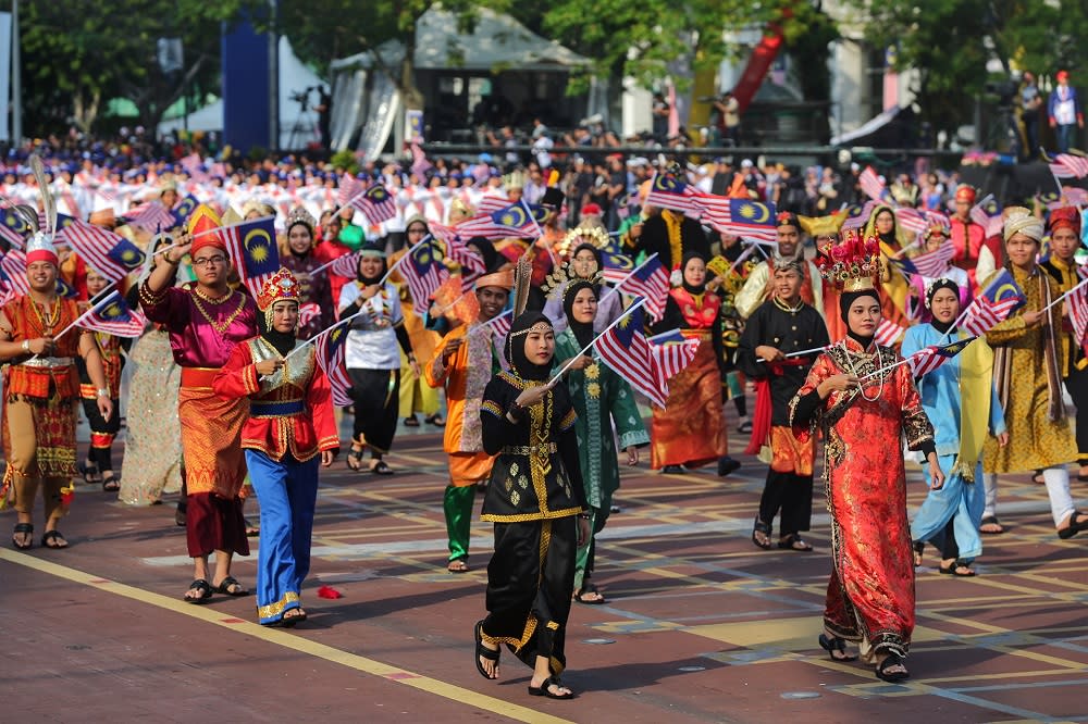 People take part in the National Day Parade at Putrajaya August 31,2019. — Pictures by Ahmad Zamzahuri