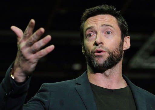 Actor Hugh Jackman gestures on the set of the movie 'The Wolverine' in Sydney in July. X-Men comics spin-off "The Wolverine" is being shot in Sydney, the home town of star Hugh Jackman, courtesy of a Aus$12.8 million government subsidy