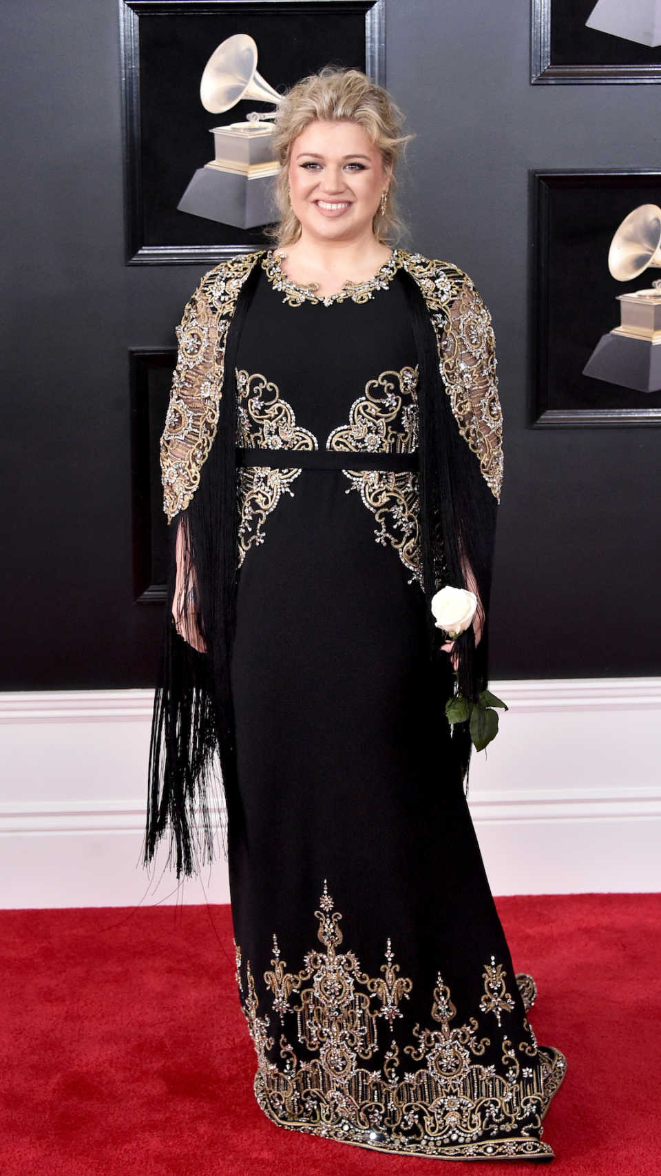The embroidered Grammys dress