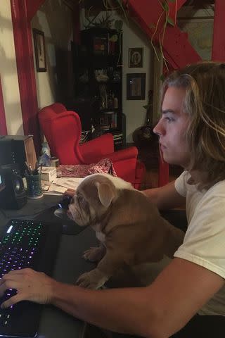 Dylan Sprouse and Dog Magnus