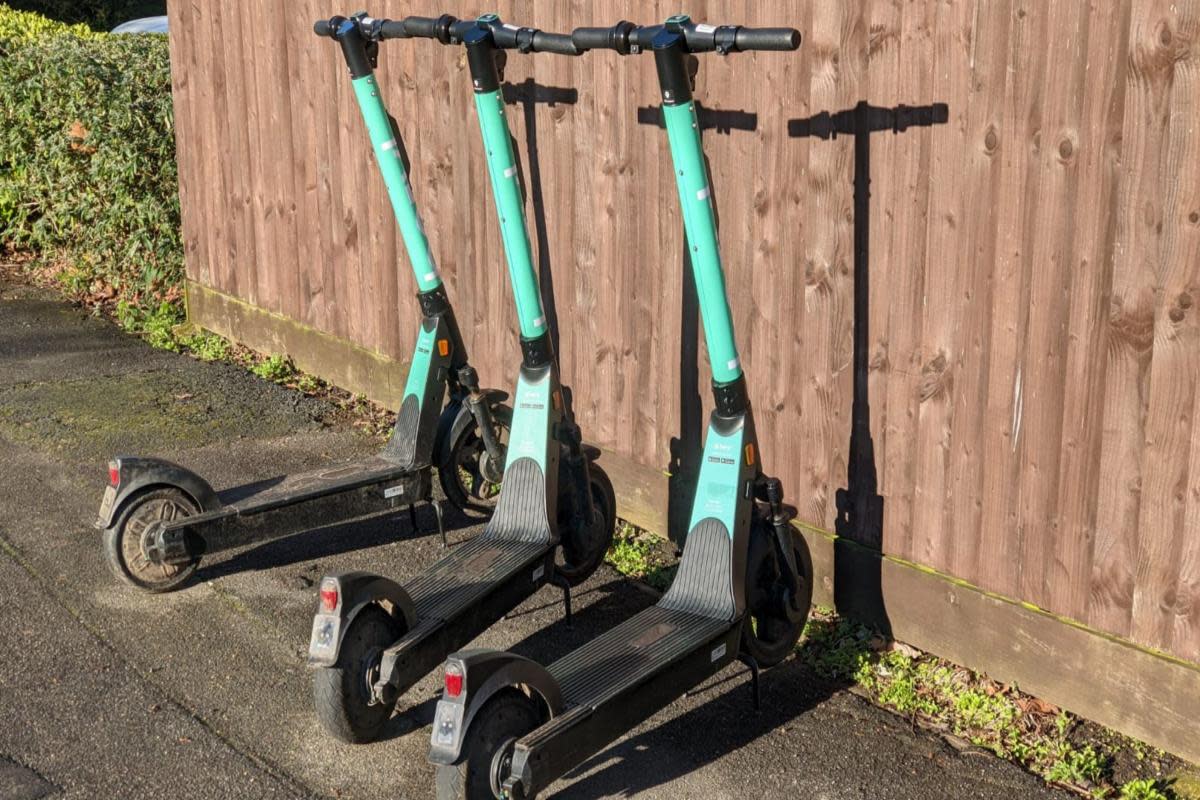 Isle of Wight e-scooters, available to hire. <i>(Image: IWCP)</i>