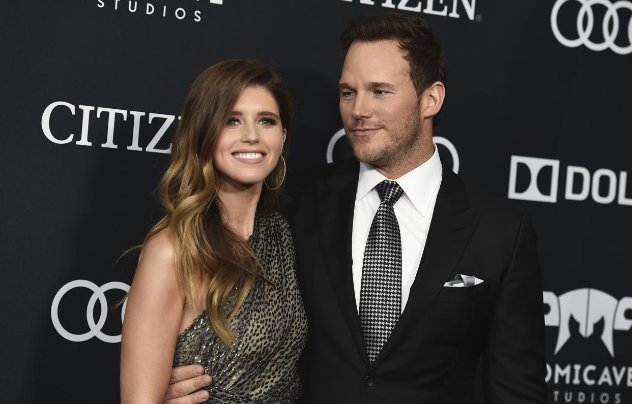 Katherine Schwarzenegger shared a sweet tribute to her husband, Chris Pratt, on Instagram, writing that she was thankful "to be married to someone who thinks of kind ways to make the world a better place." (Photo by Jordan Strauss/Invision/AP, File)