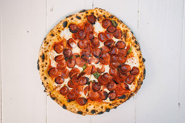 <p>Carter Hiyama</p> Bettina's pepperoni pizza