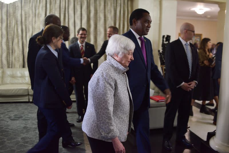 U.S. Treasury Secretary Yellen visits Zambia