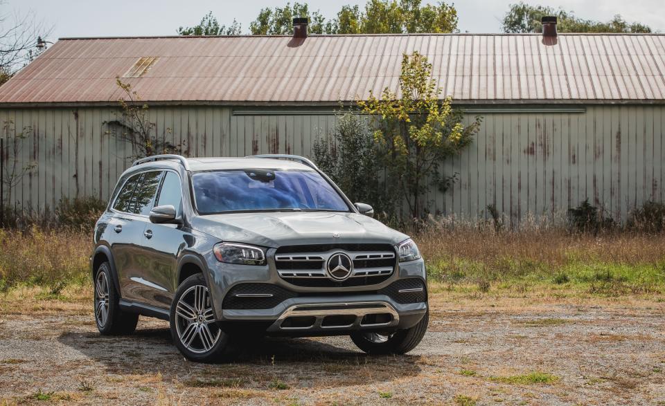 <p><a href="https://www.caranddriver.com/mercedes-benz/gls-class" rel="nofollow noopener" target="_blank" data-ylk="slk:The 2020 Mercedes-Benz GLS;elm:context_link;itc:0;sec:content-canvas" class="link ">The 2020 Mercedes-Benz GLS</a> is the big daddy of the company's SUV lineup, offering seating for up to seven, an available V-8, and an optional active suspension system. Read the full story <a href="https://www.caranddriver.com/reviews/a28150993/2020-mercedes-benz-gls-drive/" rel="nofollow noopener" target="_blank" data-ylk="slk:here;elm:context_link;itc:0;sec:content-canvas" class="link ">here</a>.</p>