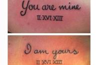 Roman numerals are another way to honour your special day, with these guys adding another special message.