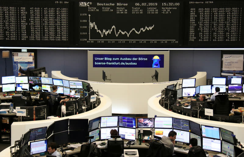 The German share price index DAX graph is pictured at the stock exchange in Frankfurt, Germany, February 6, 2019. REUTERS/Staff