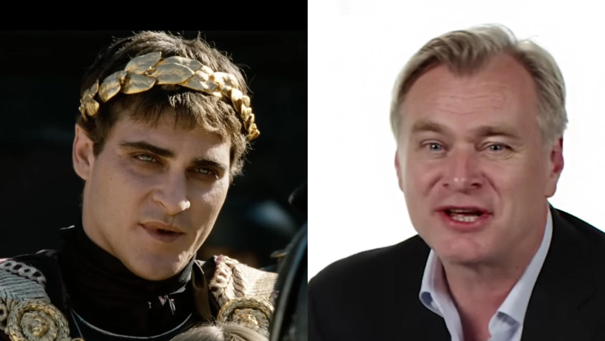  Joaquin Phoenix as Commodus in Gladiator, Christopher Nolan interview with Wire. 