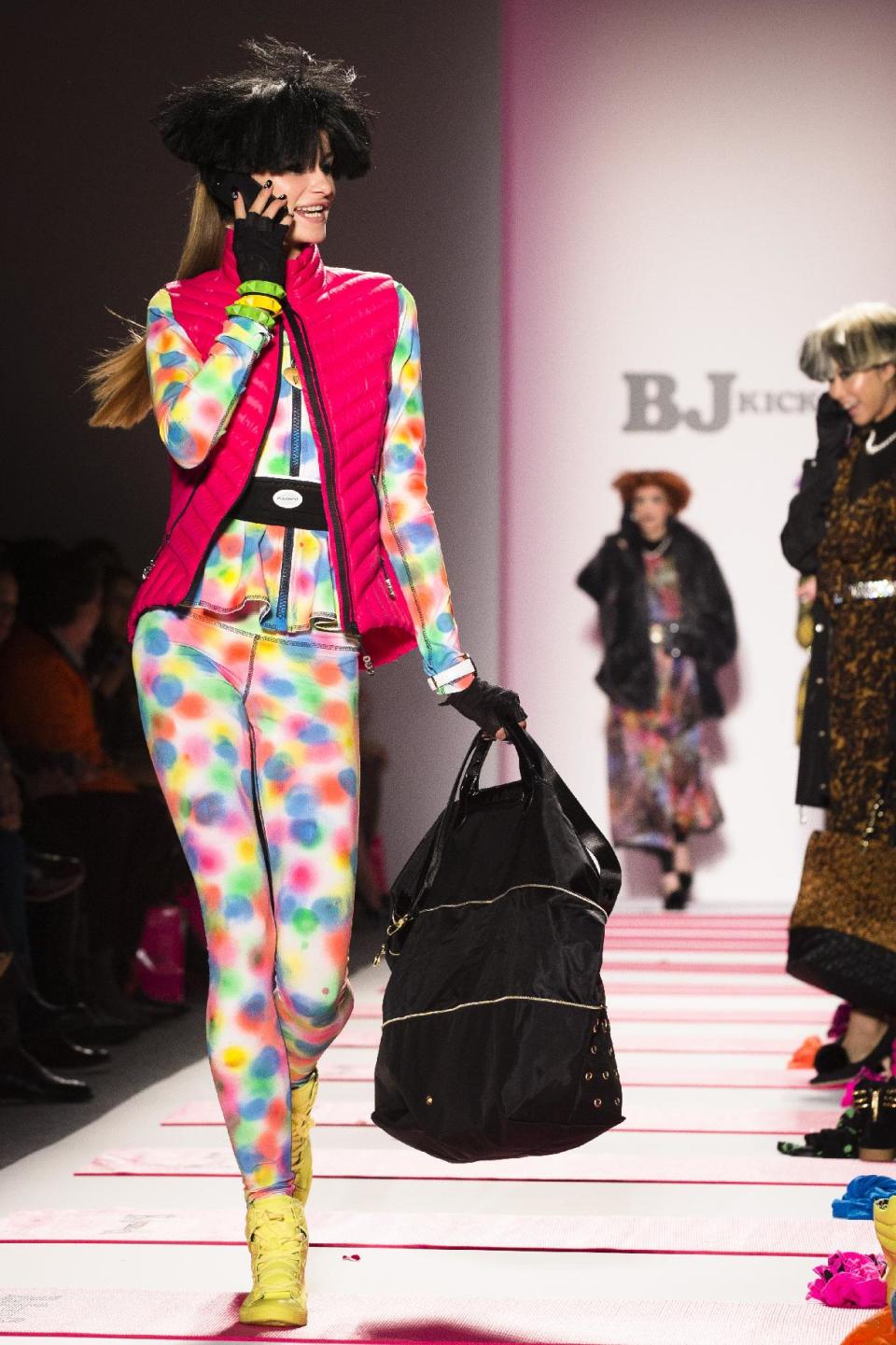 The Betsey Johnson Fall 2013 collection is modeled during Fashion Week in New York, Monday, Feb. 11, 2013. (AP Photo/John Minchillo)