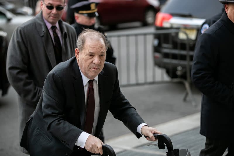 Film producer Harvey Weinstein arrives at New York Criminal Court for his sexual assault trial in the Manhattan borough of New York City