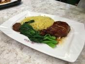 <p>One of the first plates of soya sauce chicken noodle prepared at Hawker Chan. </p>