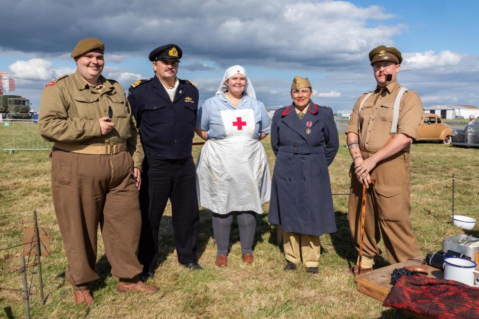 Members of the 'Army Medical Services Living History Group' at the Lee Victory Festival. (Photo: Mike Cooter (230923))