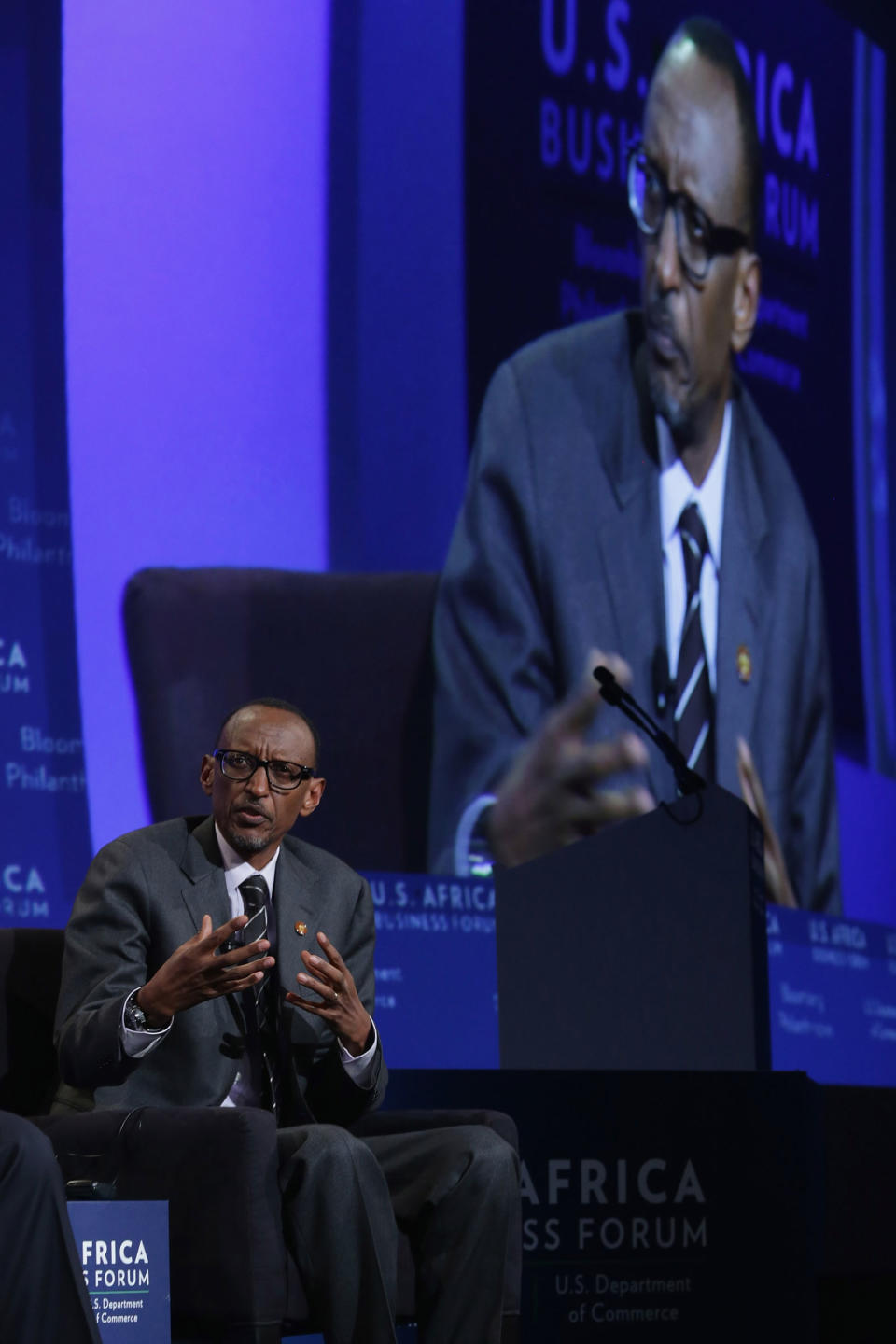 U.S. Rwanda President Paul Kagame speaks during a panel at the U.S.-Africa Business Forum on August 5, 2014 in Washington, D.C.<span class="copyright">Chip Somodevilla—Getty Images</span>