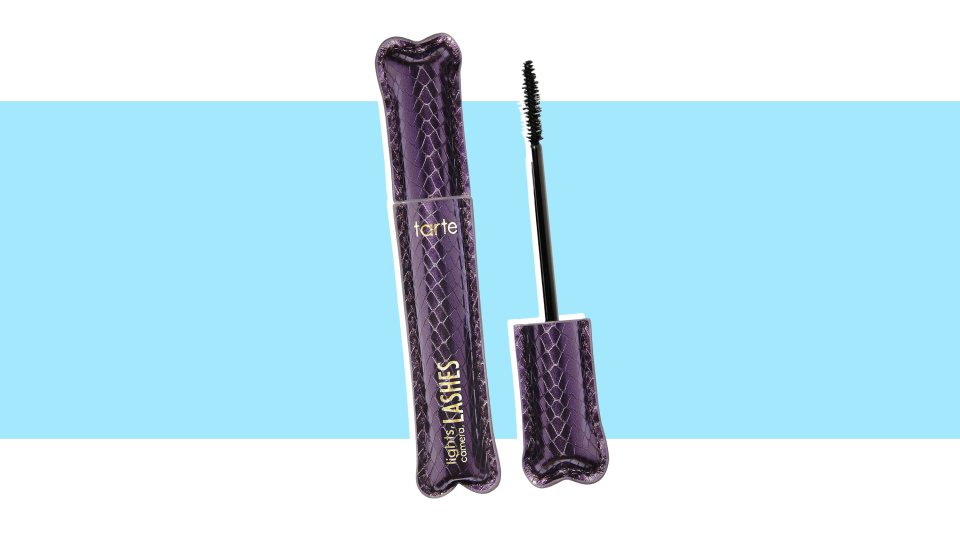 Lift and curl your lashes with the Tarte Lights, Camera, Lashes 4-in-1 Mascara.