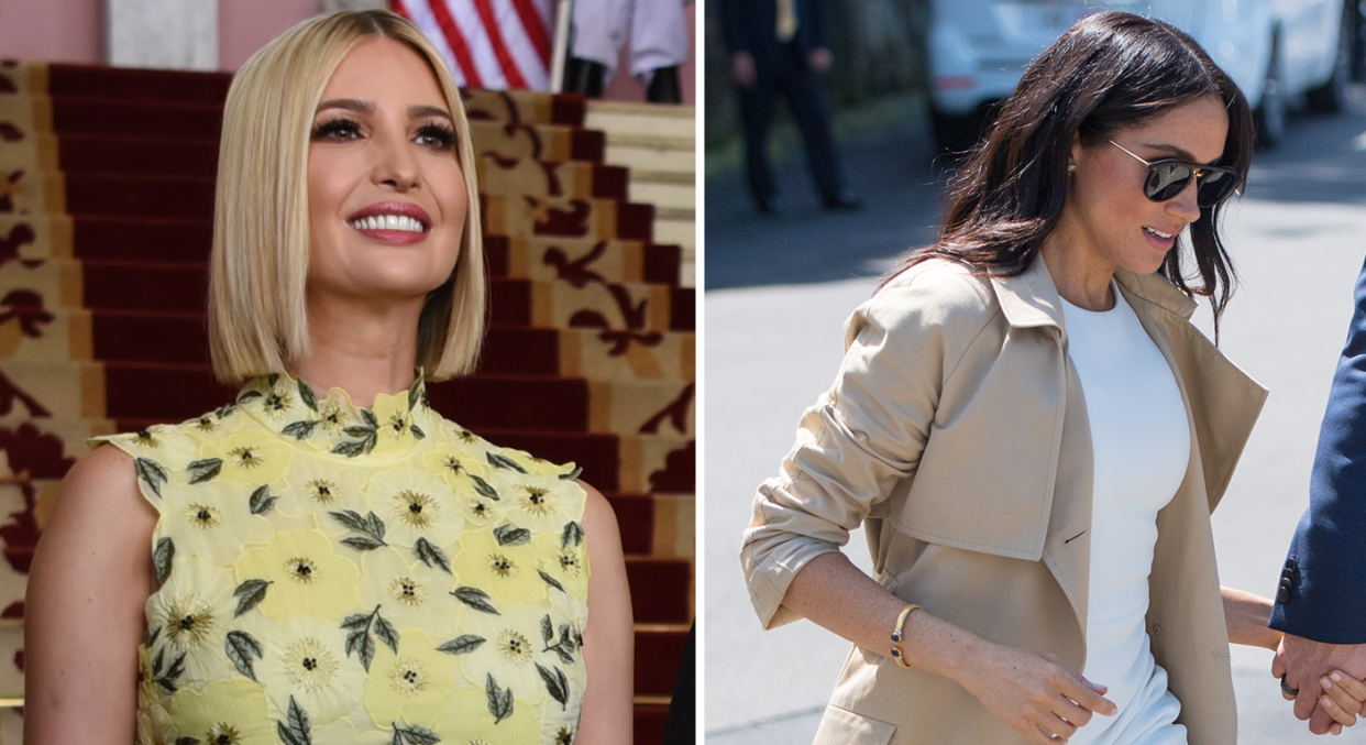 Ivanka Trump and Meghan Markle both own a pair of Rothy's pumps [Photo: Getty Images]