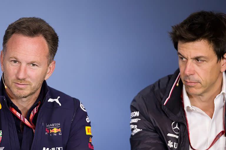 Christian Horner y Toto Wolff, los hombres fuertes de Red Bull y Mercedes