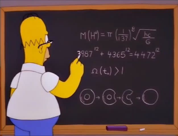 FOX Homer solving an equation in 'The Wizard of Evergreen Terrace'