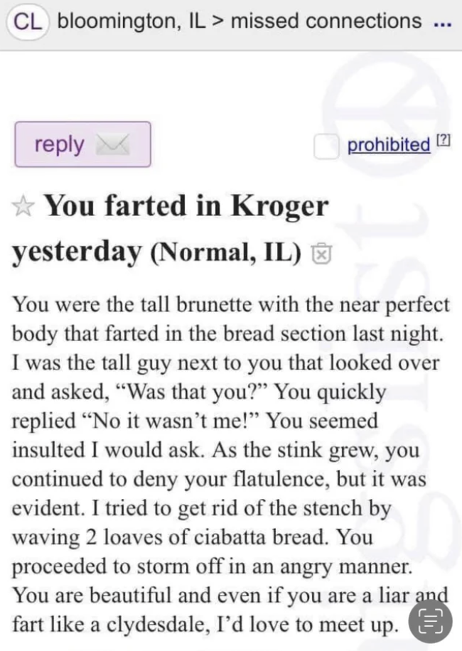 an ad with the headline "You farted in Kroger yesterday"