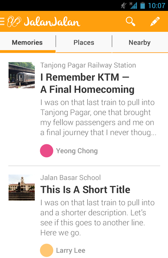 Stories that users can read about via the app. (Image Credit: Google Play)