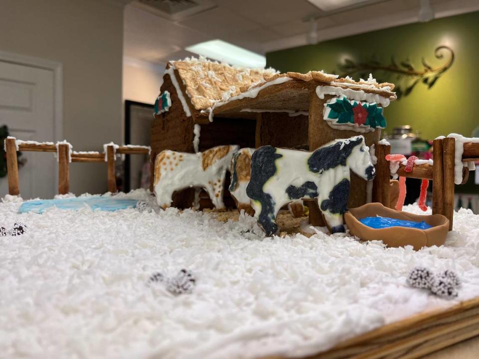 Christmas on the Farm by Marissa R. was ‘Top Finisher Youth-Teen’ in the Town of Cary’s 2023 Gingerbread House Competition.