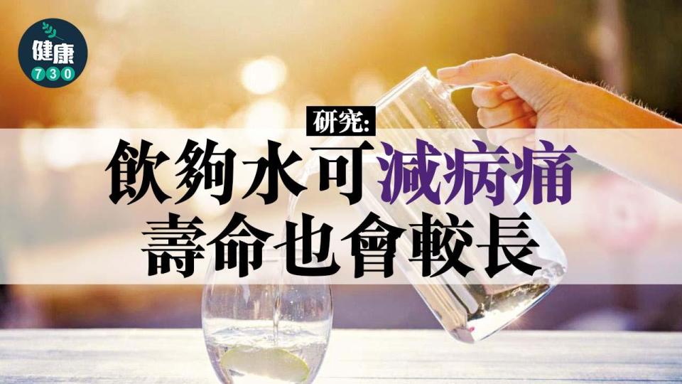 見字飲水 研究：飲夠水可減病痛