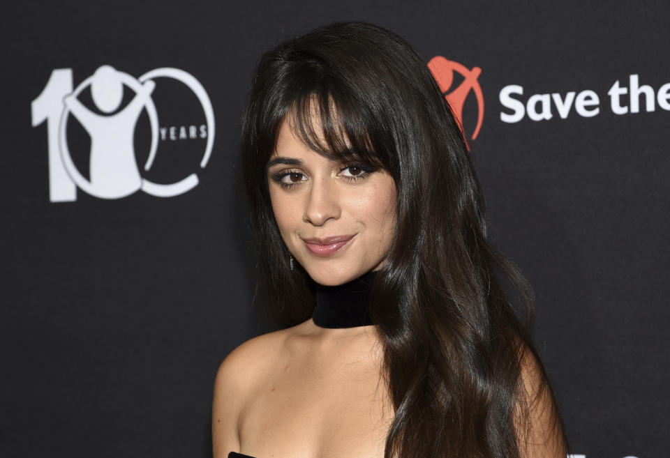 FILE - This sept. 12, 2019 file photo shows singer Camila Cabello at the Save the Children's "The Centennial Gala: Changing the World for Children" event in New York. Cabello is apologizing for past racist language she used on social media. The Grammy-nominated singer wrote on Wednesday that she is sorry for using offensive and hurtful words on social media as a teen, and now that she is 22, she has grown up. (Photo by Evan Agostini/Invision/AP, File)