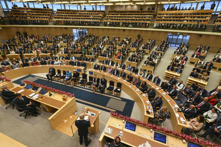 Le Parlement suédois en séance après les élections législatives de 2022, le 27 septembre 2022 à Stockholm (Jonathan NACKSTRAND)