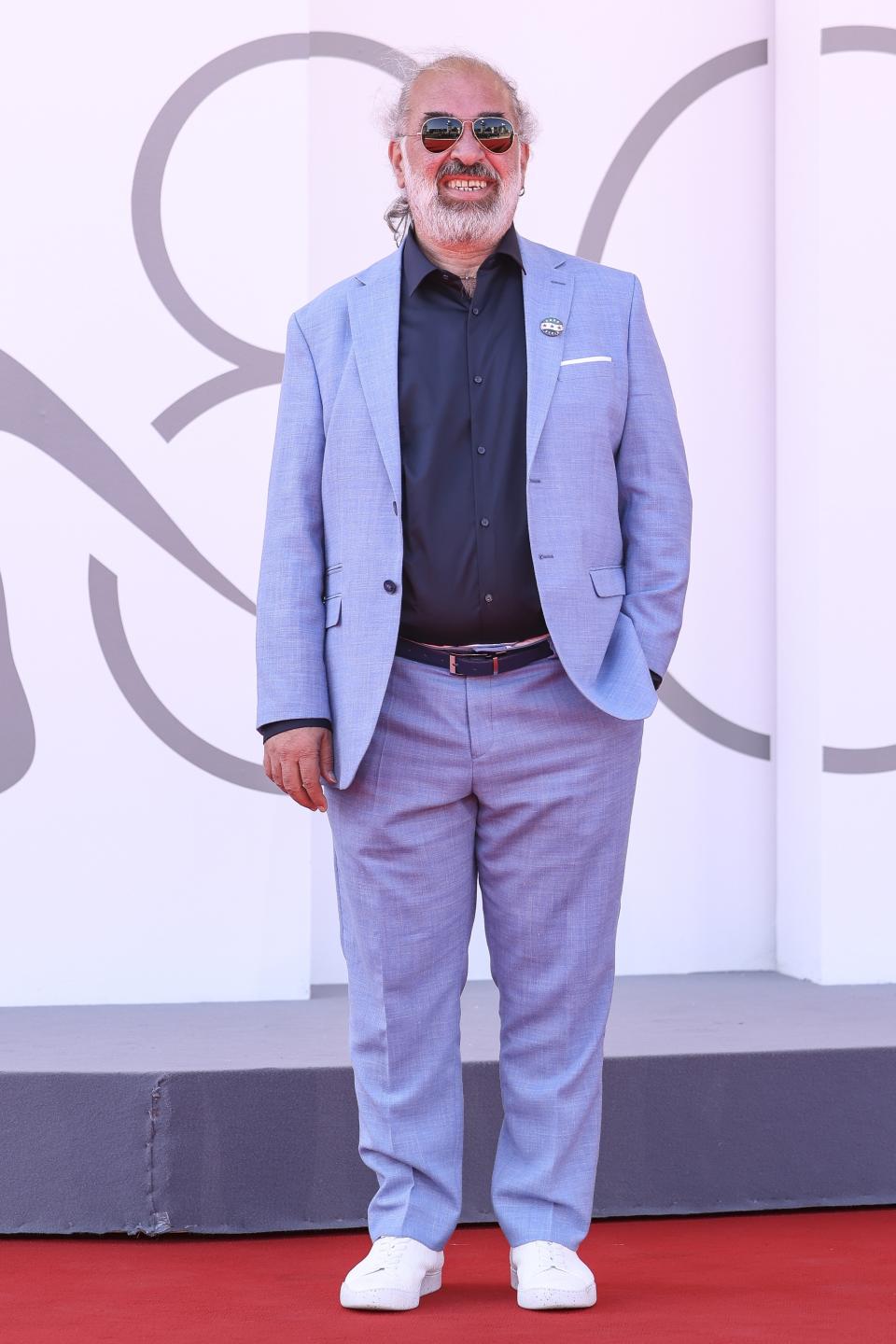 Mohamad Al Rashi poses for photographers upon arrival for the premiere of the film 'Green Border' during the 80th edition of the Venice Film Festival in Venice, Italy, on Tuesday, Sept. 5, 2023. (Photo by Vianney Le Caer/Invision/AP)