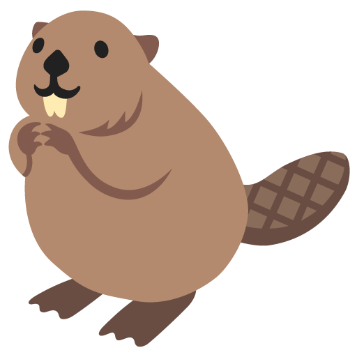 Image of beaver emoji on Android