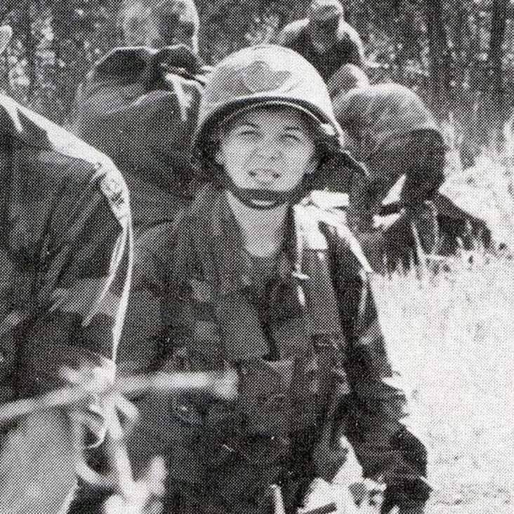 Helen Miller is pictured in this undated photo during training early in her career with the Michigan National Guard.