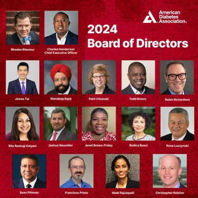 The American Diabetes Association® (ADA) welcomes the 2024 principal officers and board of directors.