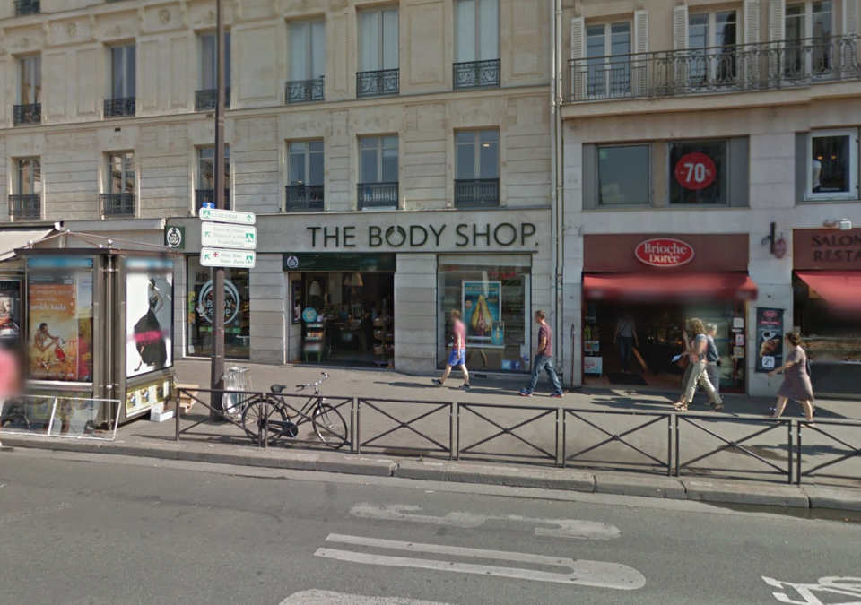 The Body Shop at Rue de Rivoli, Paris, France. (Photo: Google Street screen grab)