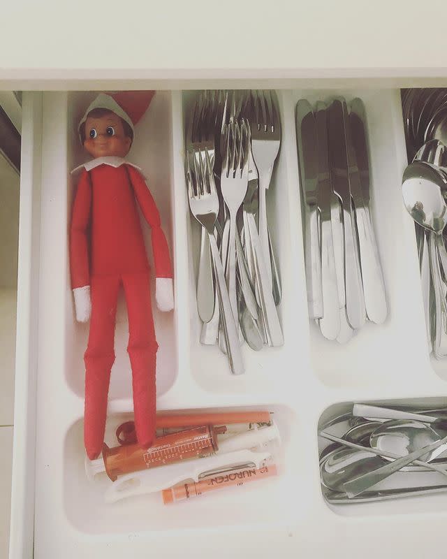 <p>Drawers and cupboards all make really good hiding spots. A cutlery drawer like this is an ideal spot.</p><p><a href="https://www.instagram.com/p/B6KUrX2l0Ka/" rel="nofollow noopener" target="_blank" data-ylk="slk:See the original post on Instagram;elm:context_link;itc:0;sec:content-canvas" class="link ">See the original post on Instagram</a></p>