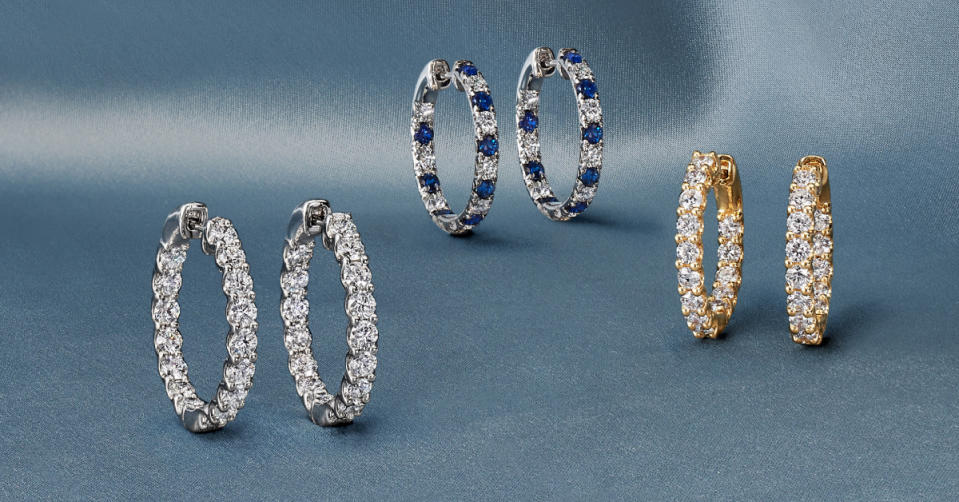 Blue Nile Diamond Hoops