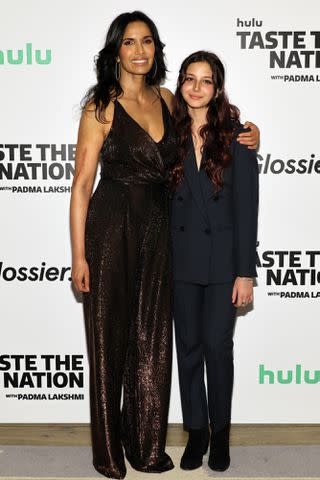 <p>Dia Dipasupil/Getty</p> Padma Lakshmi (L) and daughter Krishna Thea Lakshmi-Dell