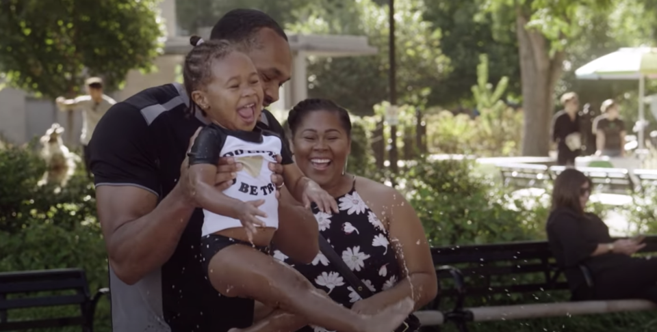 Marcus, Tiffany, and their young daughter from “Say I Do” episode one.