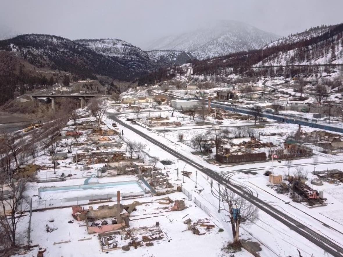 Reconstruction work in the Lytton, B.C. has yet to begin, more than seven months after the village was destroyed in a catastrophic fire in June 2021.  (Curtis Allen/CBC - image credit)