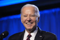 President Joe Biden speaks during a United Auto Workers' political convention, Wednesday, Jan. 24, 2024, in Washington. (AP Photo/Alex Brandon)