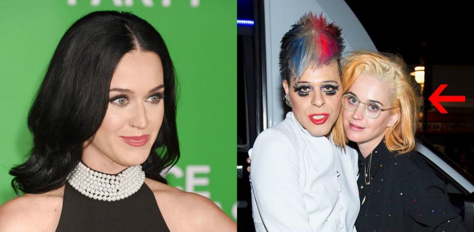 <p><strong>Quand : Janvier 2017 </strong><br> Katy Perry a été repérée avec une nouvelle coupe blonde lors de l’exposition d’art d’une amie à Palm Springs, juste avant de participer à une soirée d’anniversaire surprise afin de célébrer les 40 ans de son petit-ami Orlando Bloom ! Les mèches blondes offrent un contraste intéressant avec les mèches habituellement brunes de la chanteuse. Elle tente peut-être d’imiter O. Bloom, qui a également récemment teint ses cheveux foncés en blond pour un rôle au cinéma. Que pensez-vous de cette nouvelle coupe ? <em>(Photos : Getty/January 2017)</em> </p>