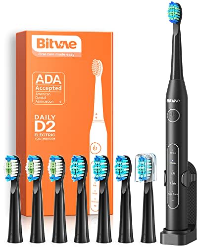 Bitvae Ultrasonic Electric Toothbrushes - Electric Toothbrush for Adults and Kids, American Den…