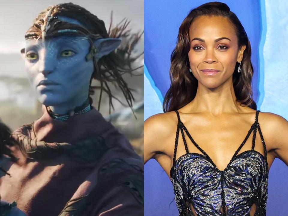 Zoe Saldaña as Neytiri in "Avatar: The Way of Water."