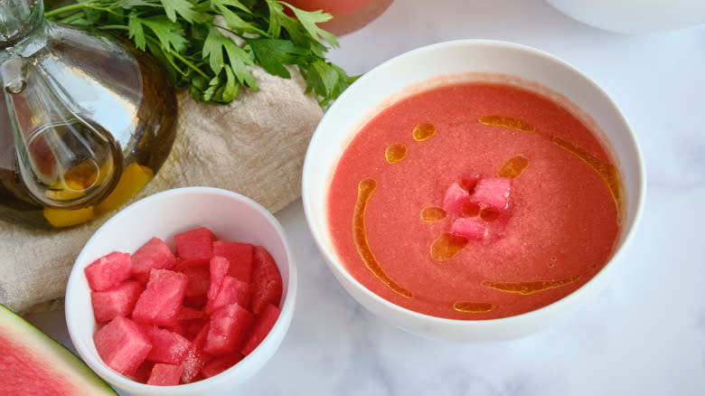 Watermelon gazpacho