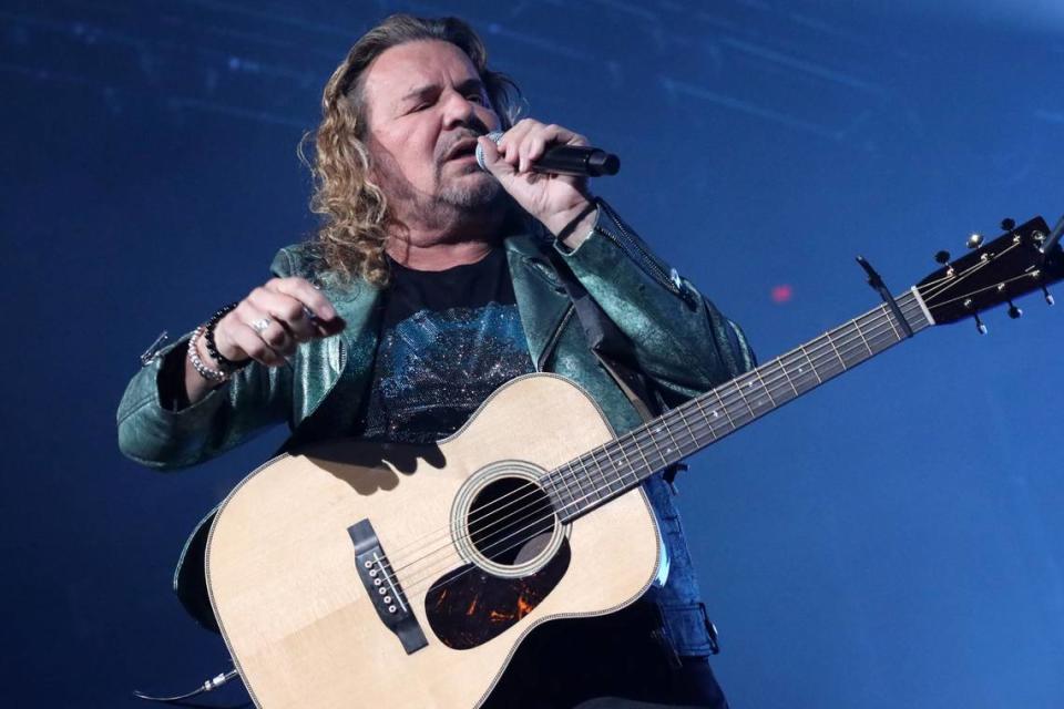 The lead singer and guitarist of Maná, Fher Olvera, performed during their 'México Lindo y Querido' tour at the Save Mart Center, on Friday, December 1, 2023, in Fresno.